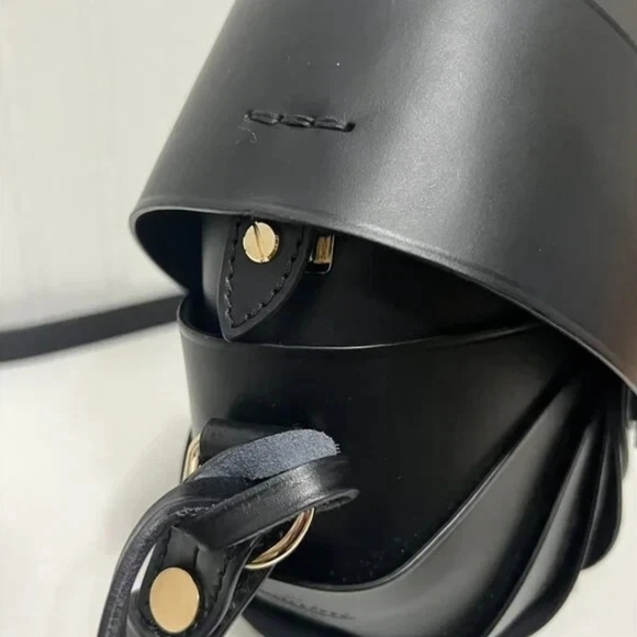 🔹️BOLDRINI 🔹️Black Spiral Crossbody leather Made In italy Bag  NWT ✨️🖤 - Picture 5 of 10